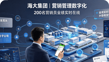 海大集团 | 营销管理数字化，200名营销员业绩实时在线案例图